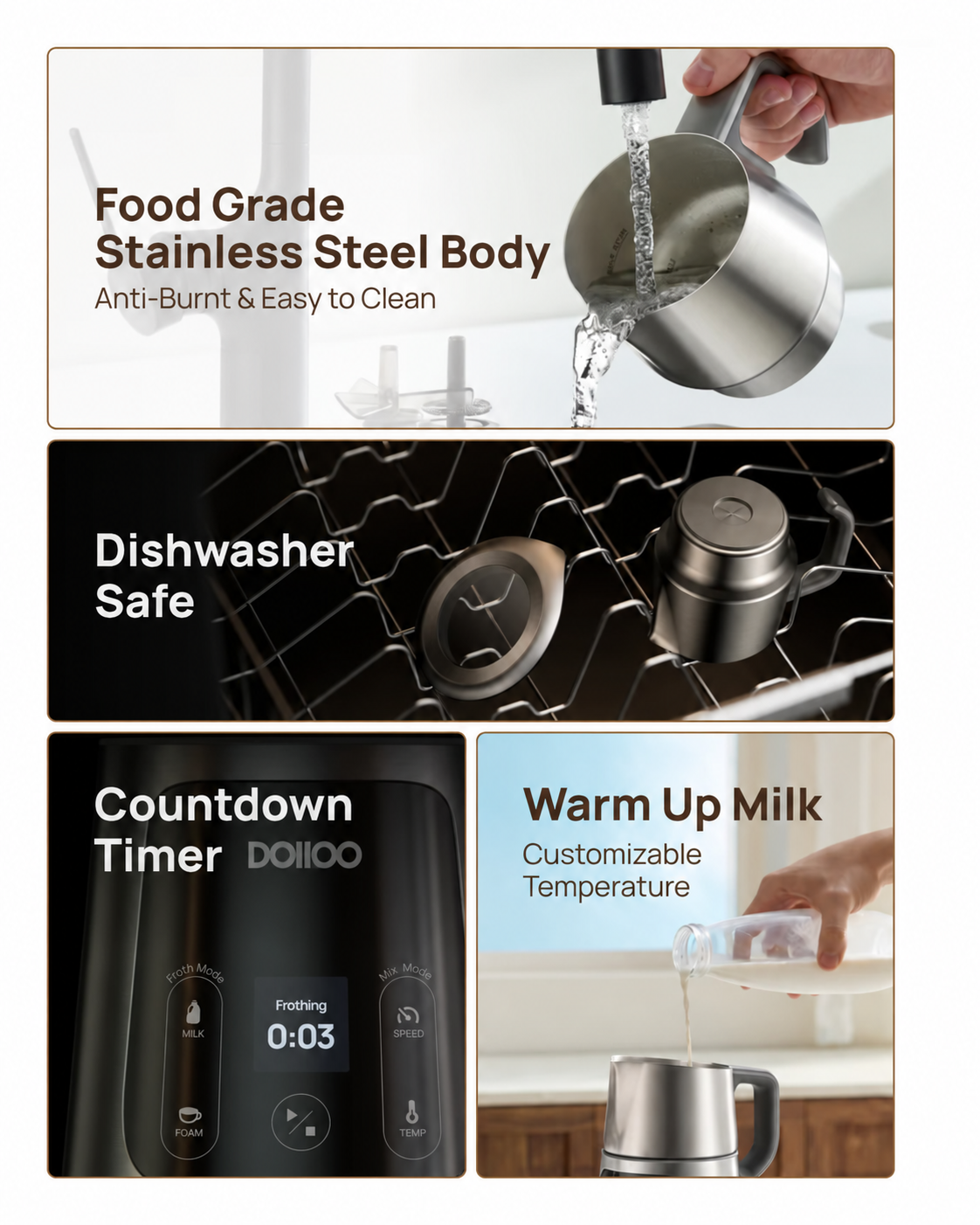 DOIIO BaristaPro Smart Milk Frother