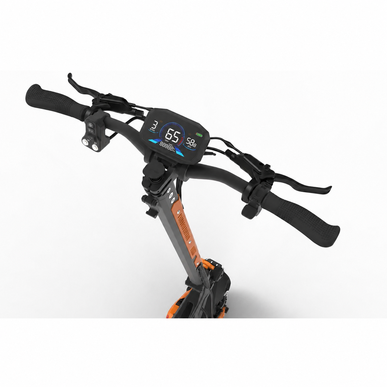 Trottinette Électrique Tout-Terrain – Double Moteur 1200W ×2, Batterie 23,2Ah, Autonomie Jusqu’à 80 km