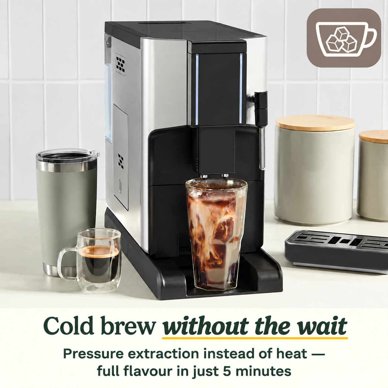 Automatic Bean-to-Cup Coffee Machine – Hot & Cold Brew