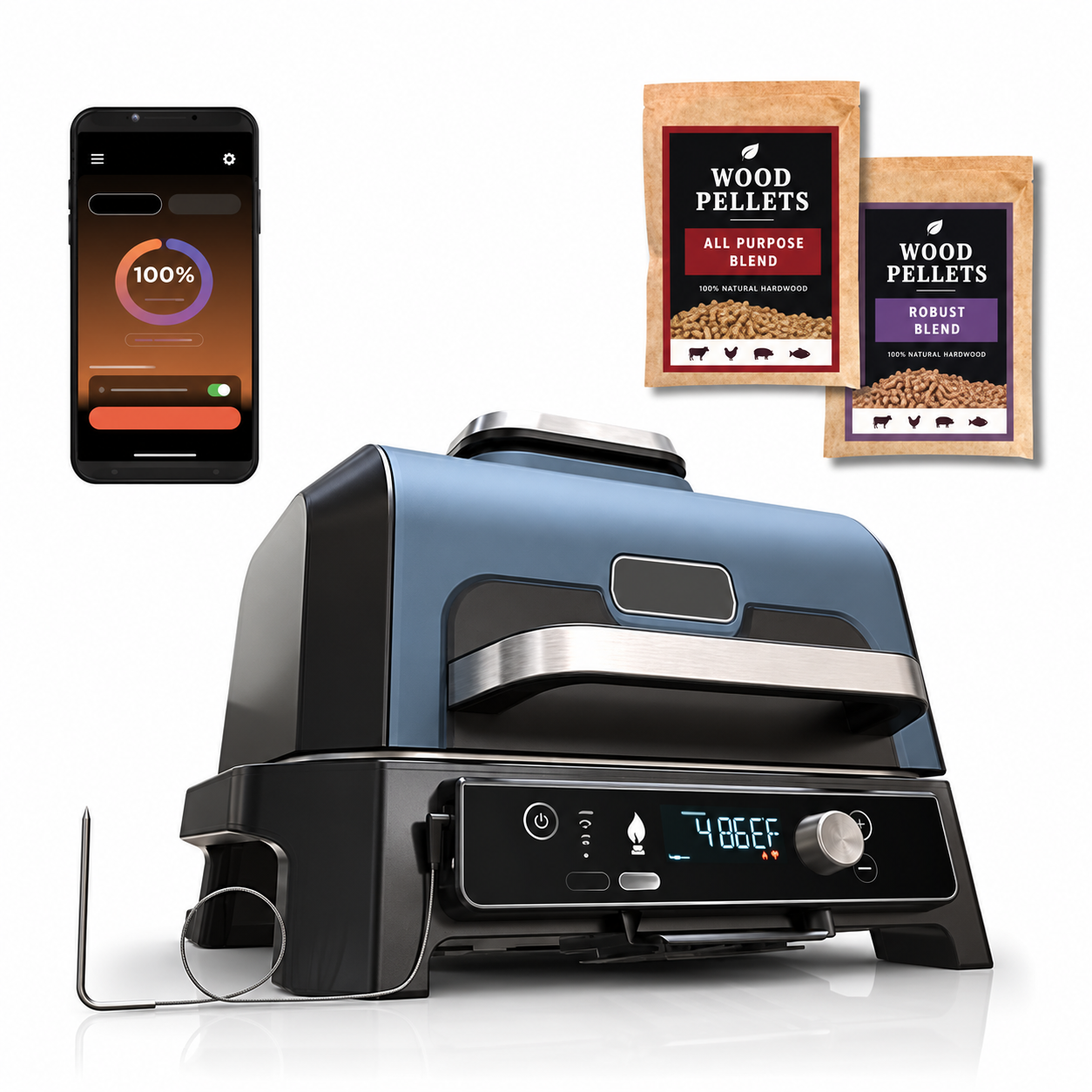 Outdoor Pro 7™ – 7-in-1 Electric Grill & Smoker with Smart Temperature Control