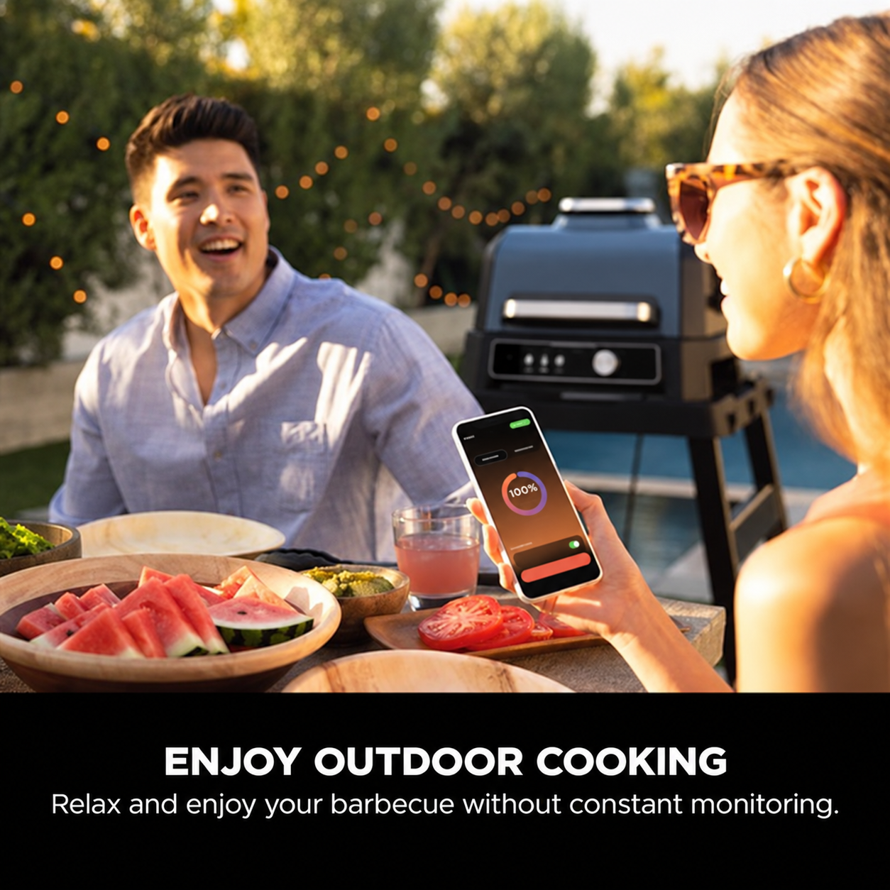 Outdoor Pro 7™ – 7-in-1 Electric Grill & Smoker with Smart Temperature Control