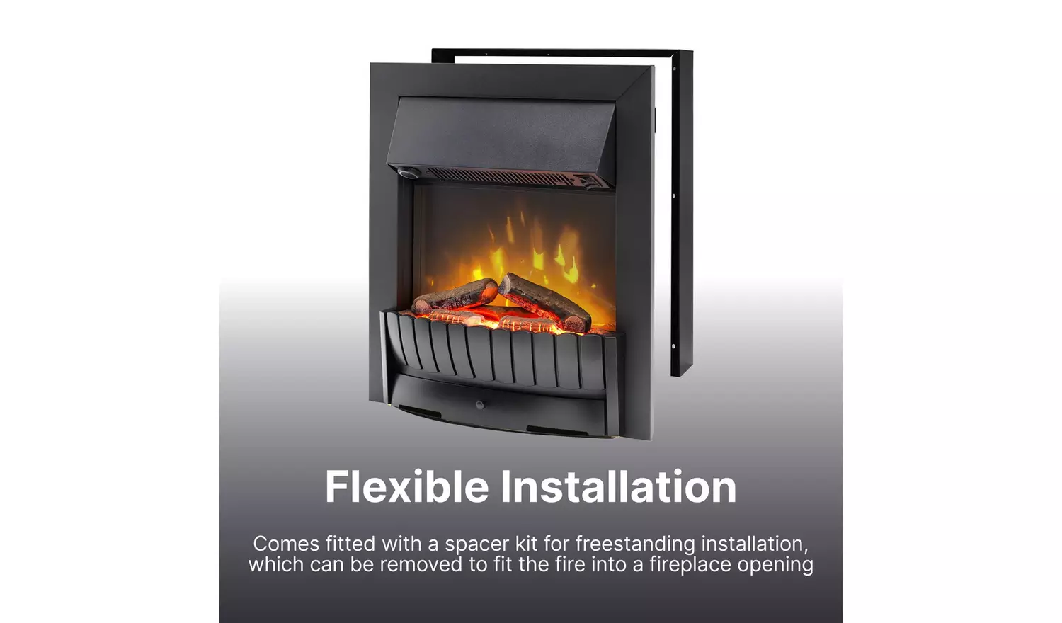  Clement Optiflame 2kW Electric Inset Fire - Black