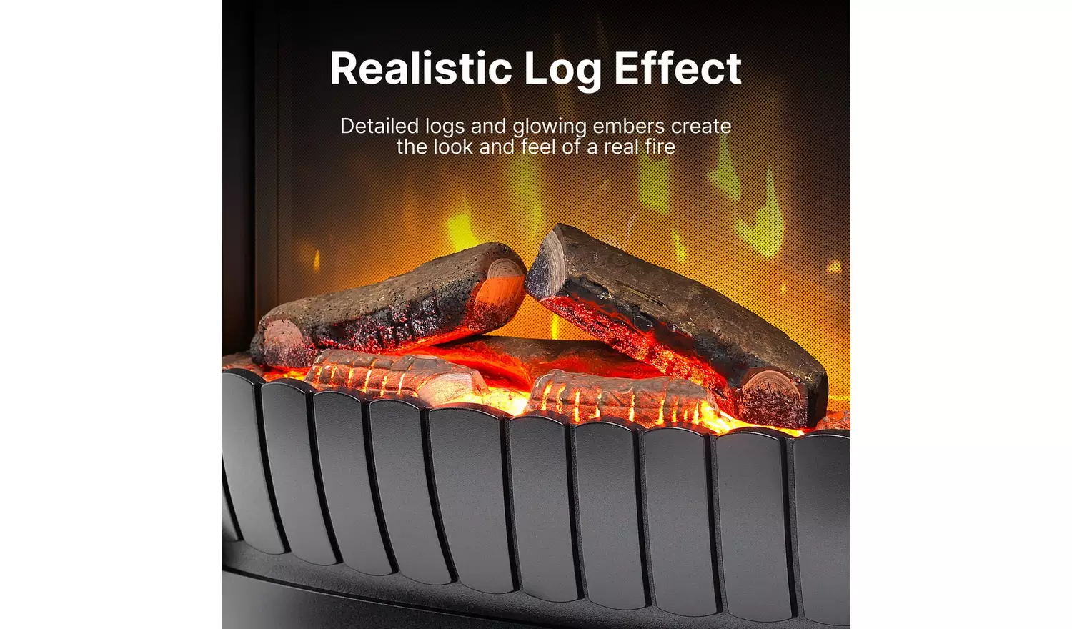  Clement Optiflame 2kW Electric Inset Fire - Black