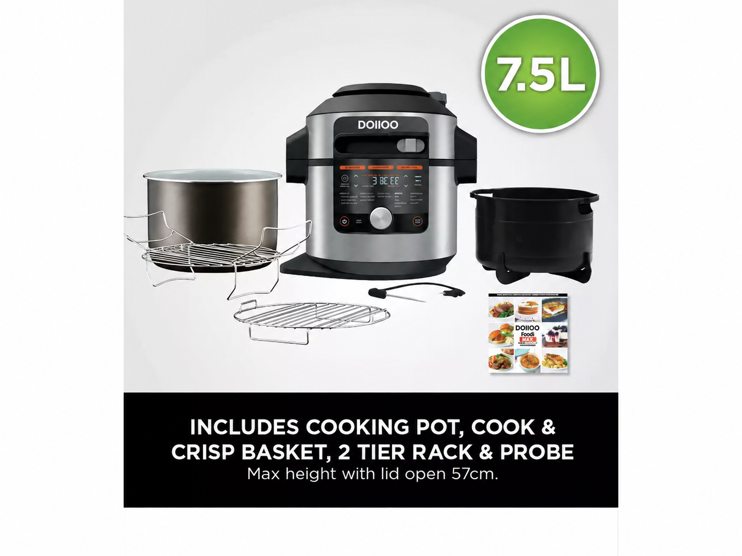 15-in-1 SmartLid 7.5L Multi Cooker Air Fryer