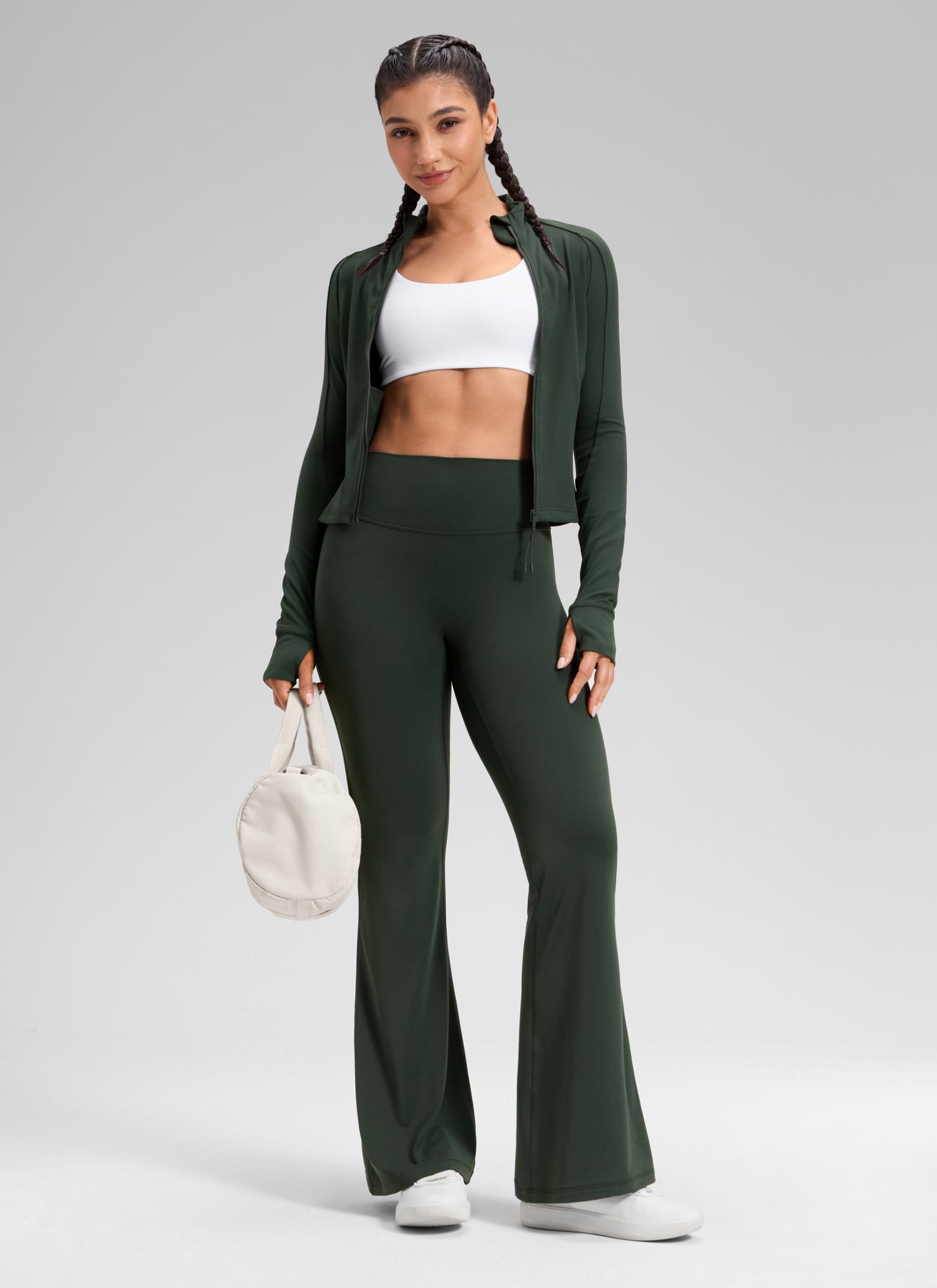 AirSoft Seamless Flare Legging 29 in - Legend Green