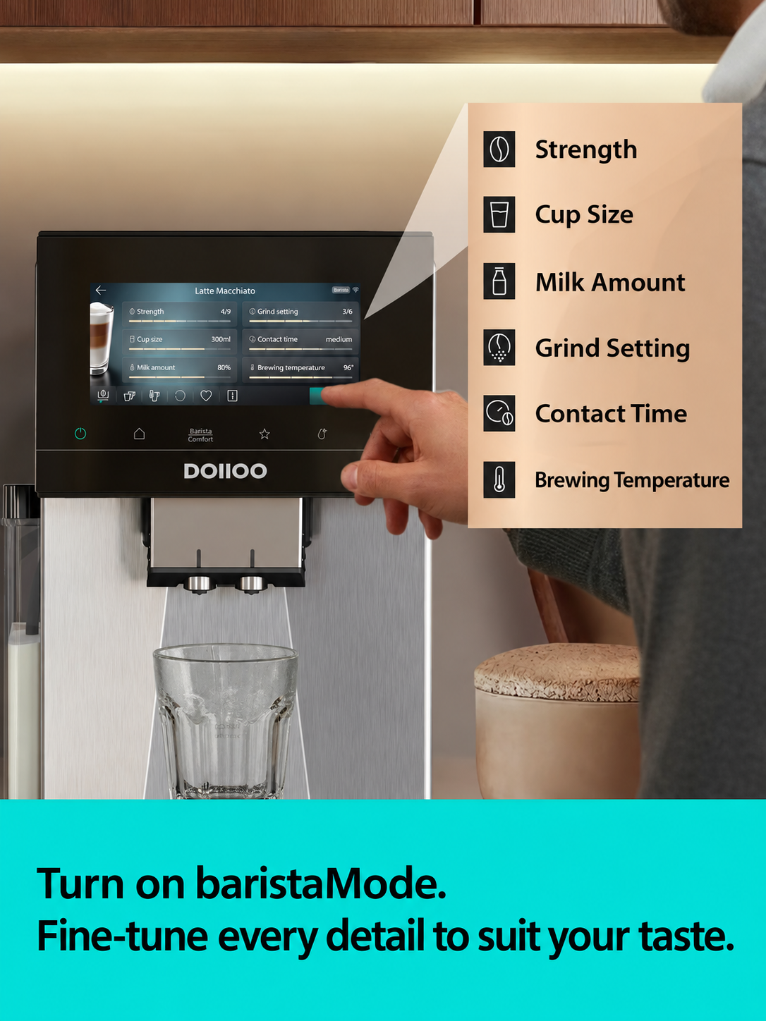 DOIIOO BaristaMax Smart Bean-to-Cup Coffee Machine