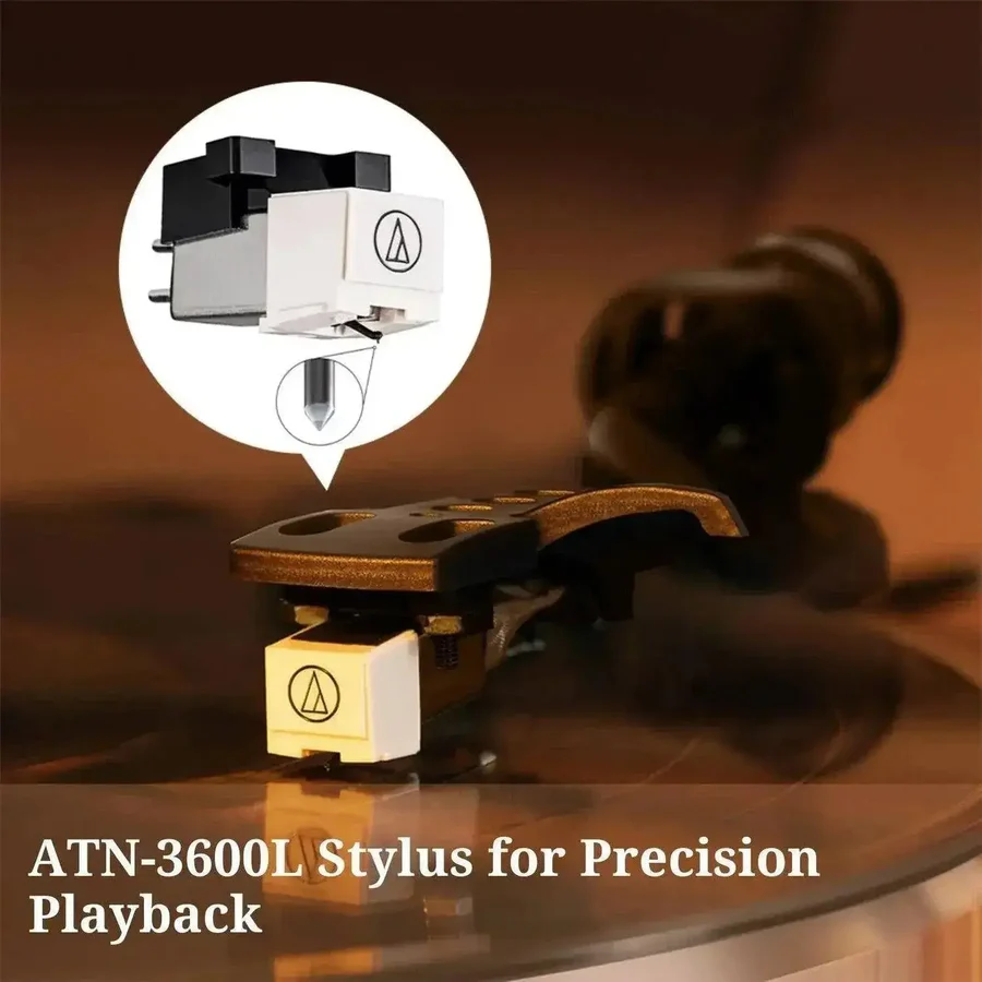 Retro Style Bluetooth Input Record Player with 40W HiFi Speakers & ATN-3600L Stylus