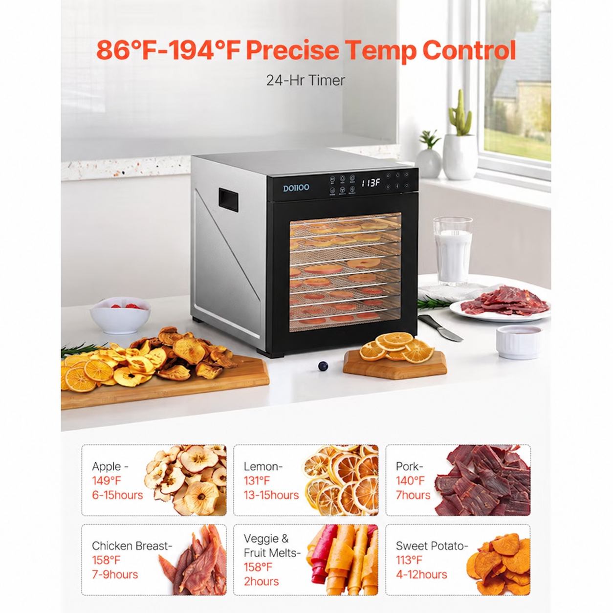 10 -Tray Stainless steel Food dehydrator