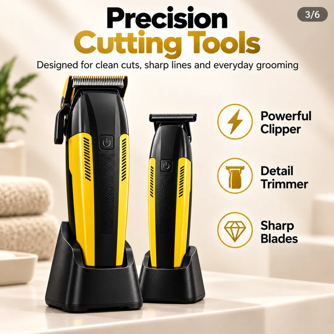 🔥 LAST DAY SALE – Professional All-in-One Men’s Grooming Kit ✂️🪒