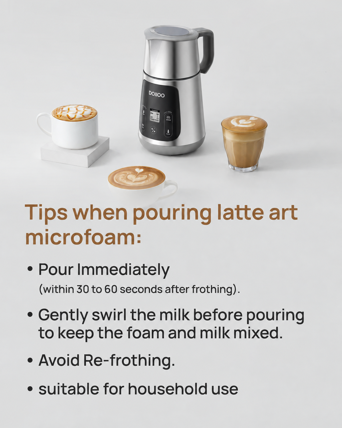 DOIIO BaristaPro Smart Milk Frother