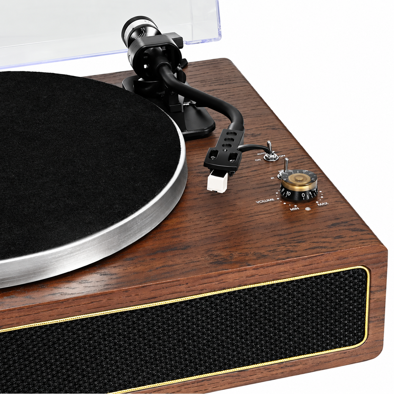 Retro Style Bluetooth Input Record Player with 40W HiFi Speakers & ATN-3600L Stylus