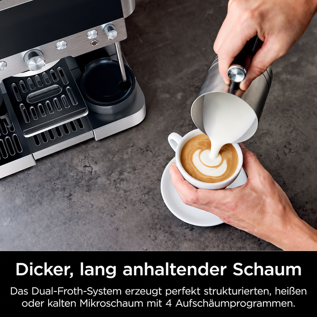 3-in-1 Premium Barista-Kaffeemaschine – Espresso, Filterkaffee & Cold Brew