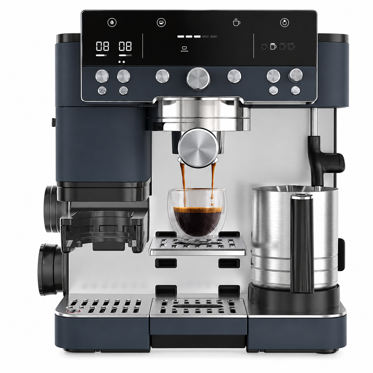 3-in-1 Premium Barista-Kaffeemaschine – Espresso, Filterkaffee & Cold Brew