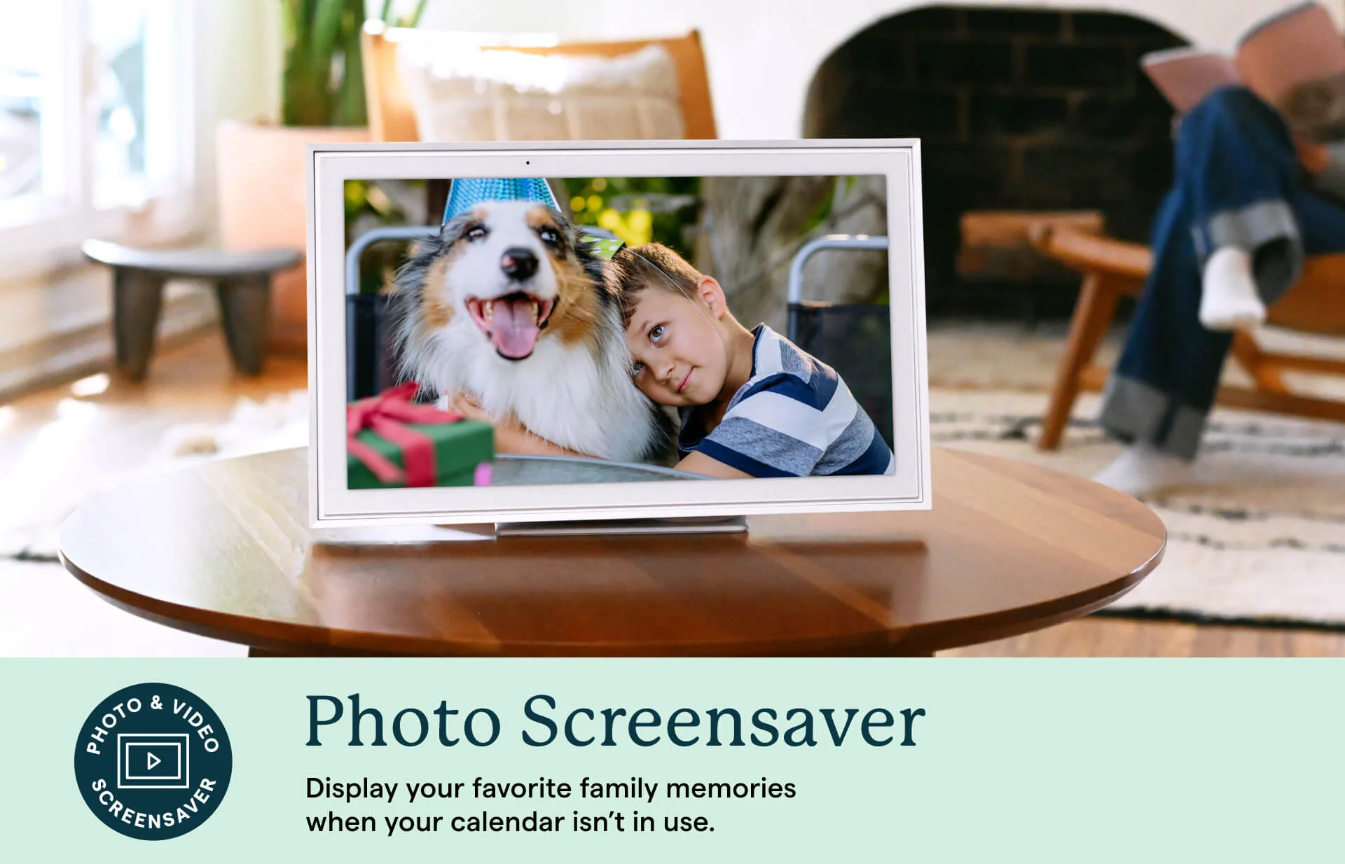 15" Smart Family Calendar – HD Touchscreen Digital Planner & Chore Board