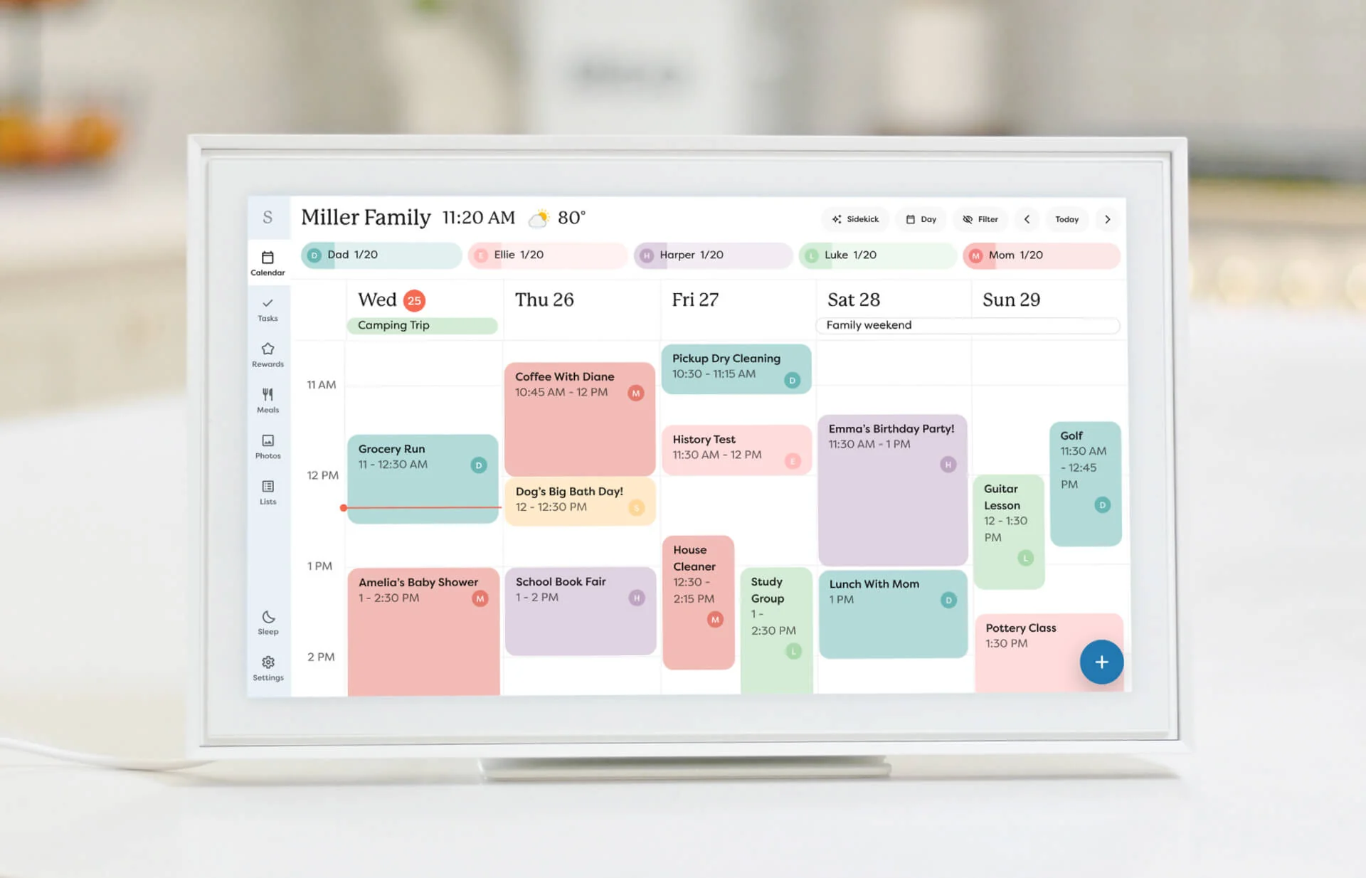 15" Smart Family Calendar – HD Touchscreen Digital Planner & Chore Board
