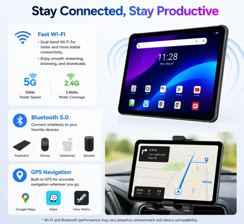 Tableta Android W&O X26 Max (pantalla táctil de 11 pulgadas)
