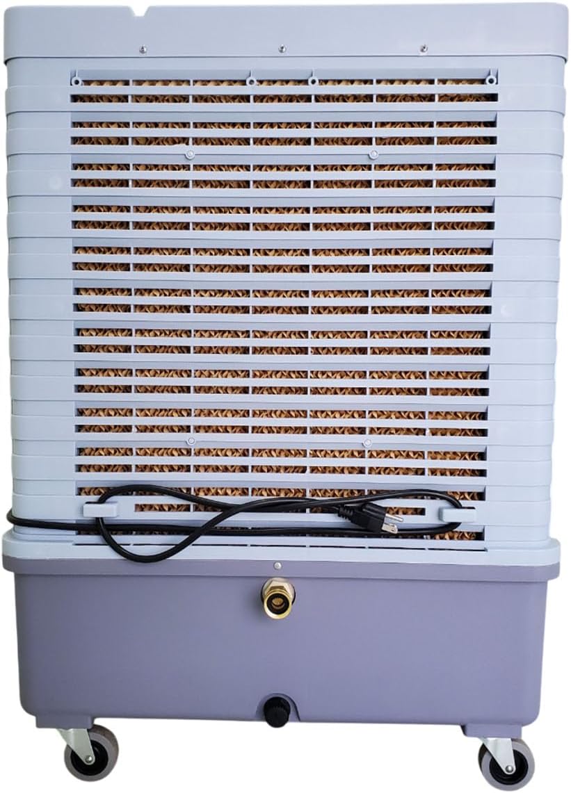 Enfriador Evaporativo Portátil 40 Litros Industrial Uso Rudo - Climatizador para Taller, Almacén, Exterior - 210W