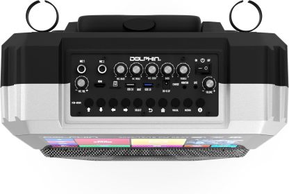 Máquina portátil de karaoke | tablet de 14 pulgadas, modulación de voz, HDMI, Bluetooth, USB, SD, FM, recargable, 8 pulgadas y 100 vatios, mango de carro y ruedas