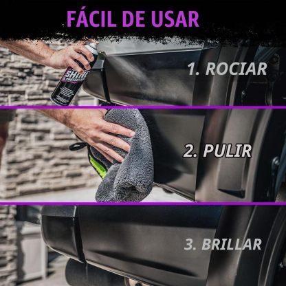 Slick Products - Revestimiento en spray protector y brillo diseñado para renovar, brillar y proteger una variedad de superficies, incluyendo plástico, vinilo, hule, fibra de vidrio y más