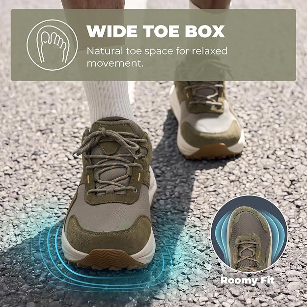Zapatos de senderismo ligeros e impermeables para hombre  Impermeables, resistentes y duraderos, con suela antideslizante MDT, arco flexible y plantilla extraíble. Ideales para actividades al aire libre.
