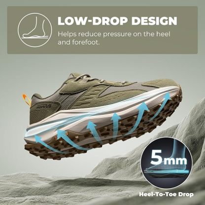 Zapatos de senderismo ligeros e impermeables para hombre  Impermeables, resistentes y duraderos, con suela antideslizante MDT, arco flexible y plantilla extraíble. Ideales para actividades al aire libre.