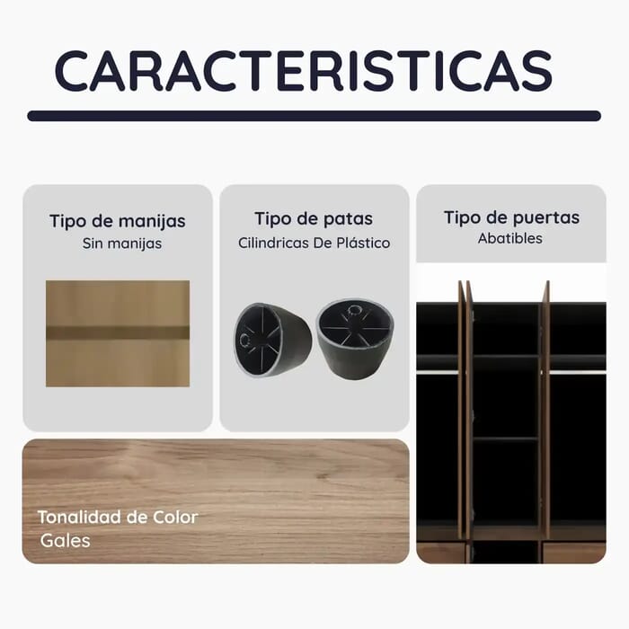 Armario Clóset MADERKIT Kanon 200 cm Gales
