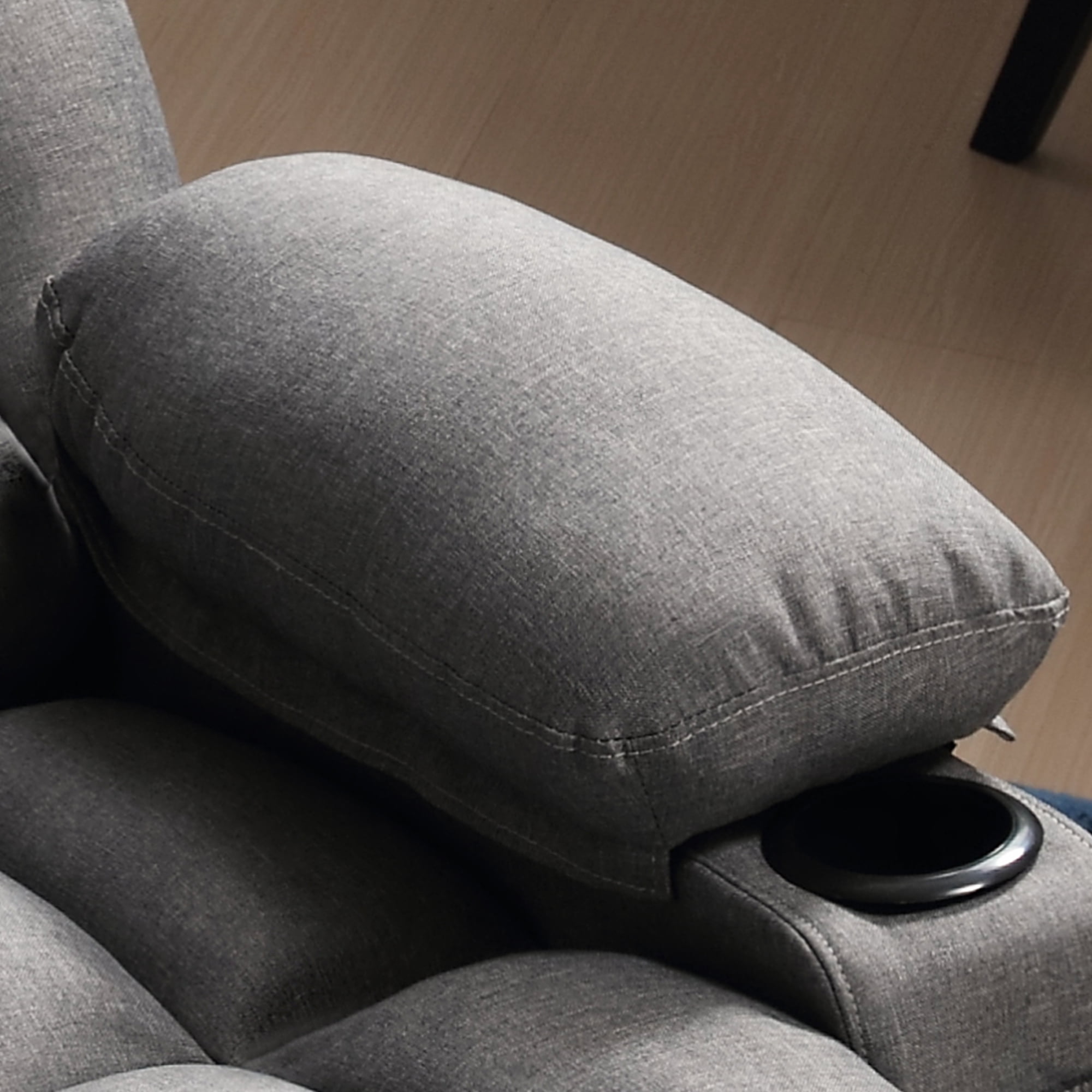 Sillón reclinable manual con terapia de calor y función de masaje, sillón de masaje con mecanismo reclinable de alta resistencia