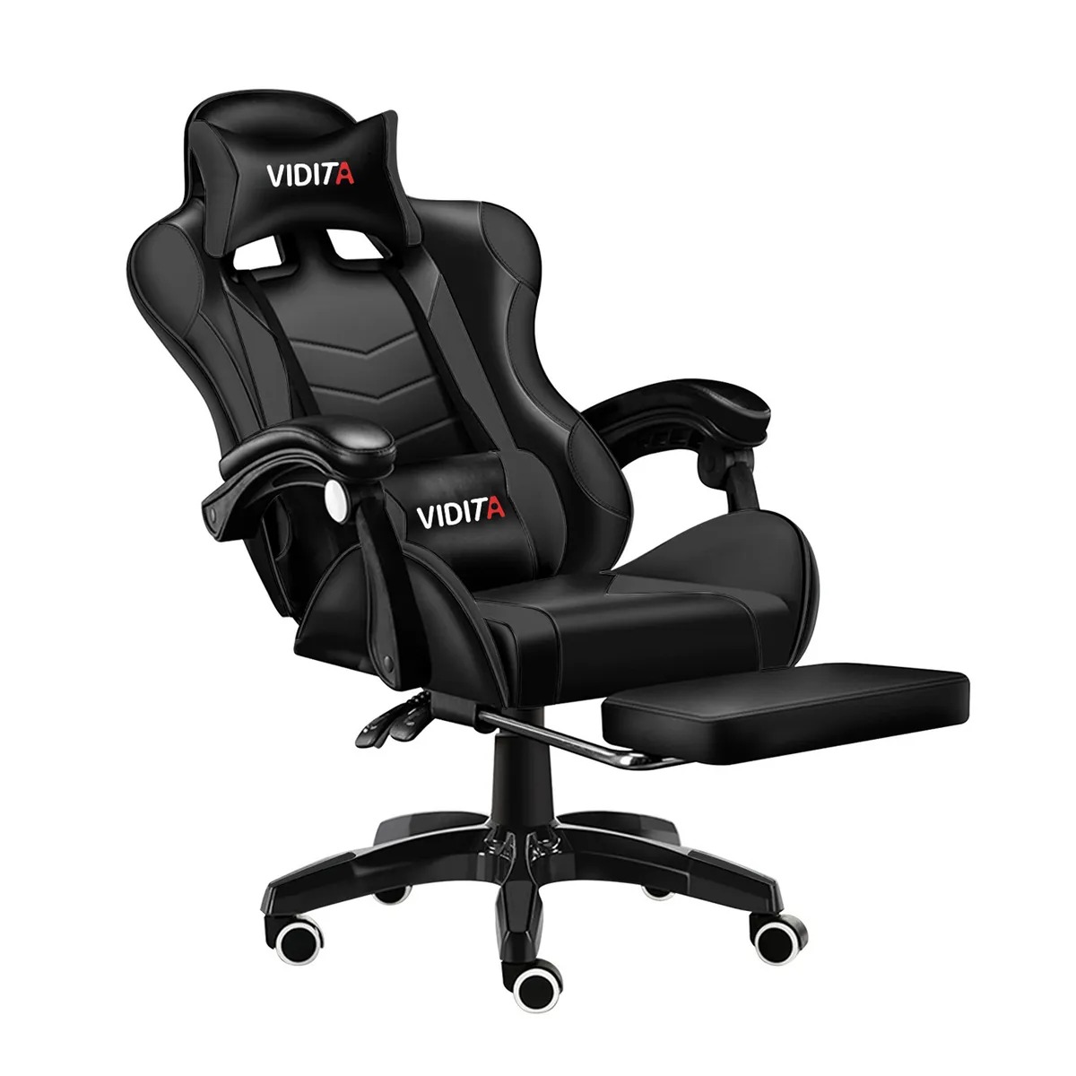Set Silla Gamer Con Reposapiés y Escritorio Gamer Estantes RGB 120cm Con Luz