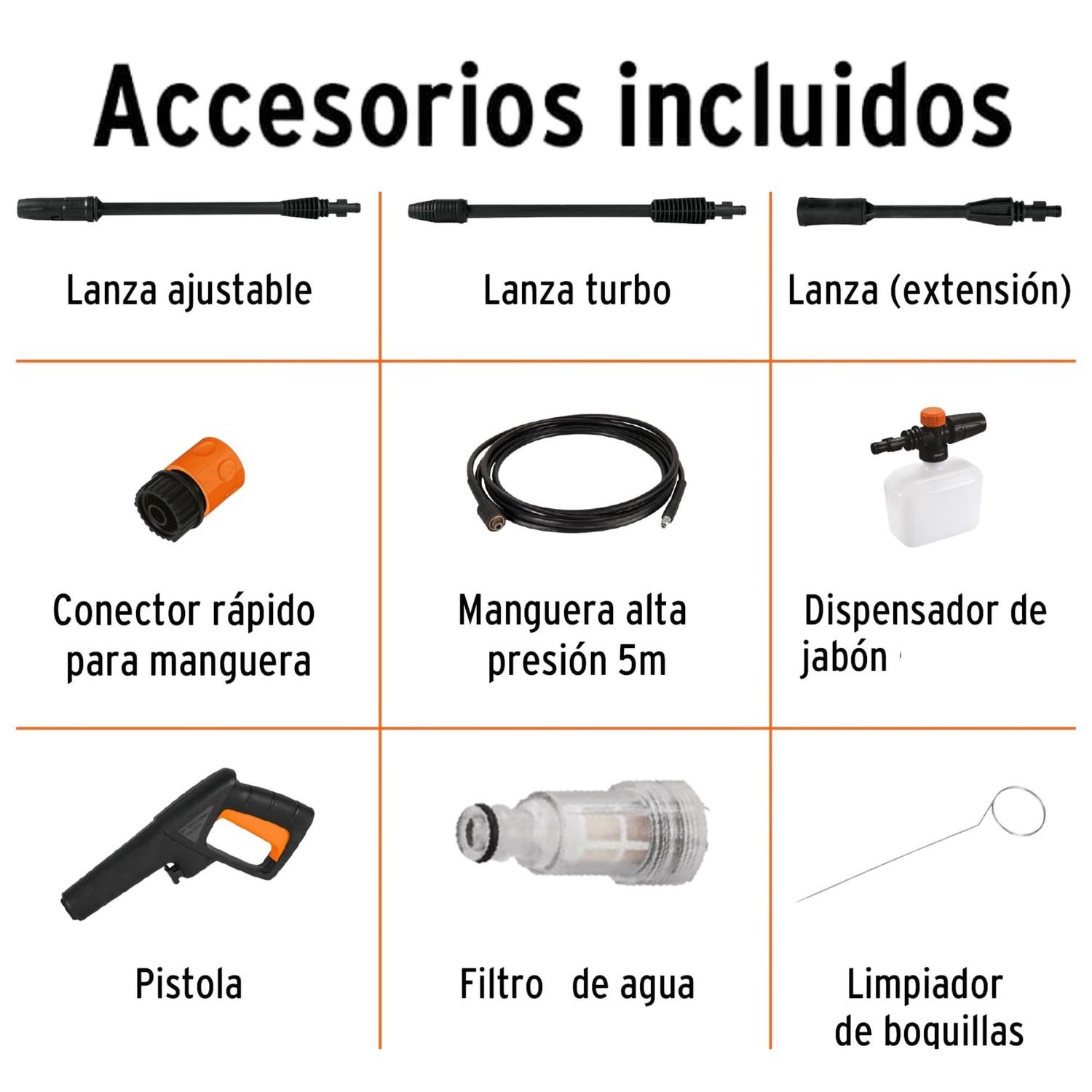 Combo hidrolavadora alta Presión 1800PSI + compresor de aire linterna