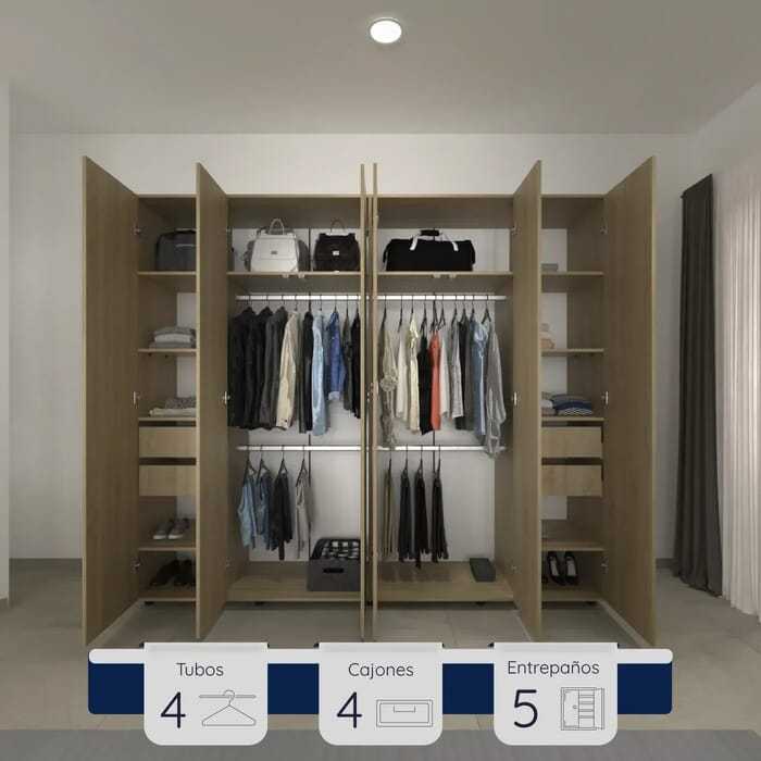 Armario Clóset MODUOFI Vito 230 cm Germany Blanco
