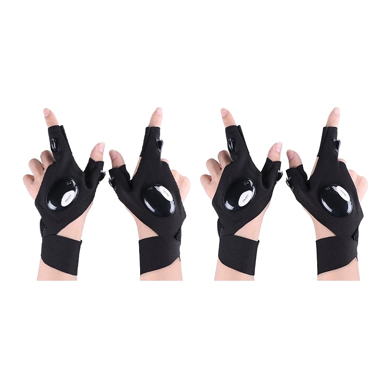 LED Gloves with Waterproof Lights