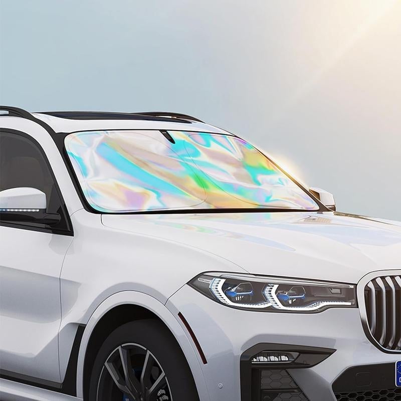Foldable Reflective Car Windshield Sunshade – Heat Insulation & UV Protection for Front Window