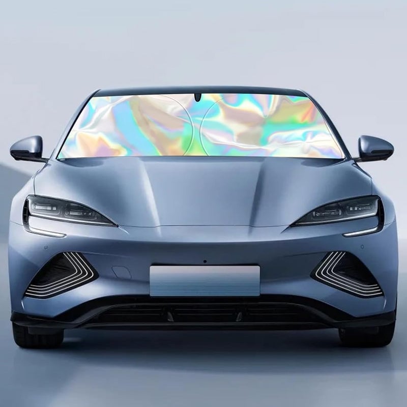 Foldable Reflective Car Windshield Sunshade – Heat Insulation & UV Protection for Front Window