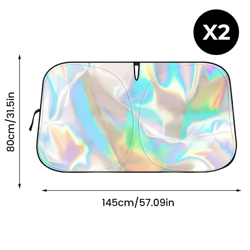 Foldable Reflective Car Windshield Sunshade – Heat Insulation & UV Protection for Front Window