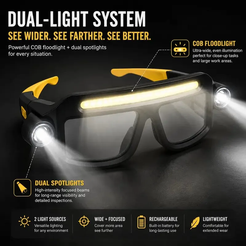 Rechargeable LED Headlamp Glasses
