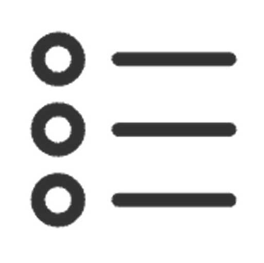Checklist icon with bullet points and lines
