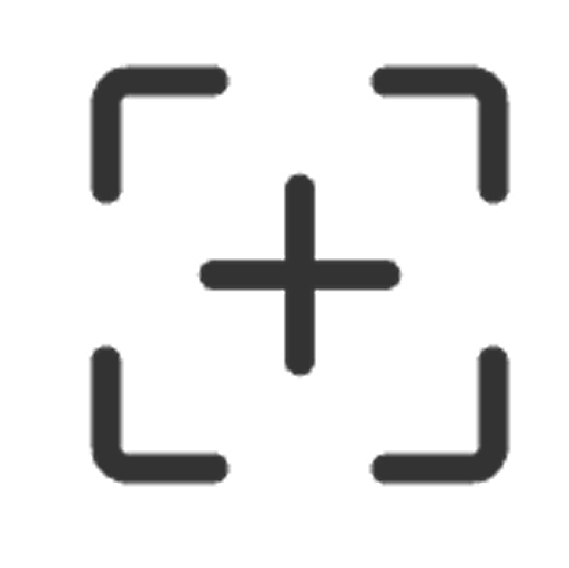 Scan frame icon with corner brackets symbol
