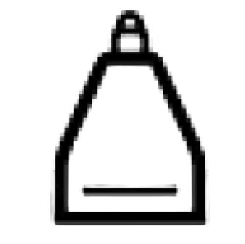 Pen tool icon with nib outline design
