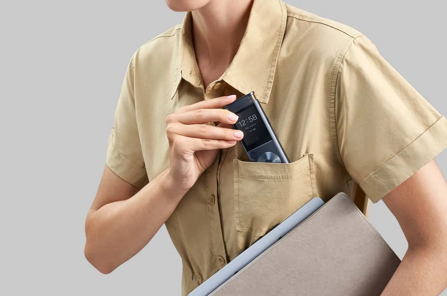 iFLYTEK AI recorder in pocket
