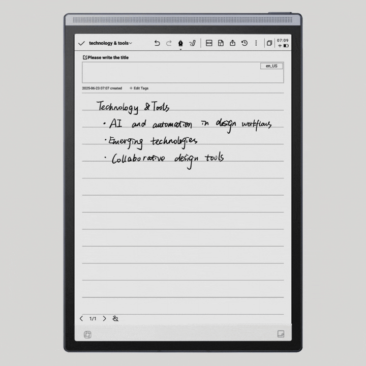 iFLYTEK AINOTE digital notes tag feature
