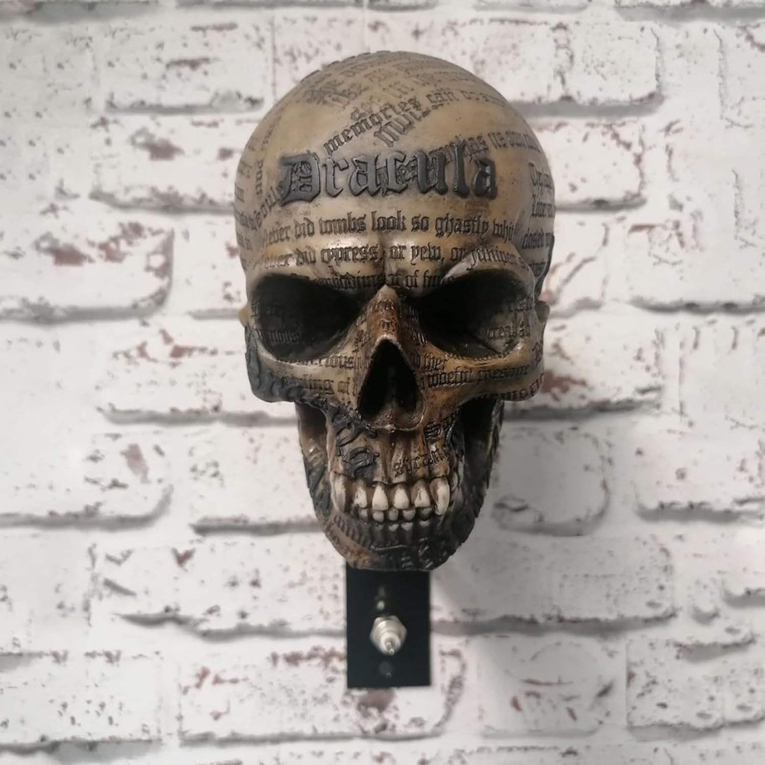 Wall Mounted Motorcycle Skull Helmet Rack