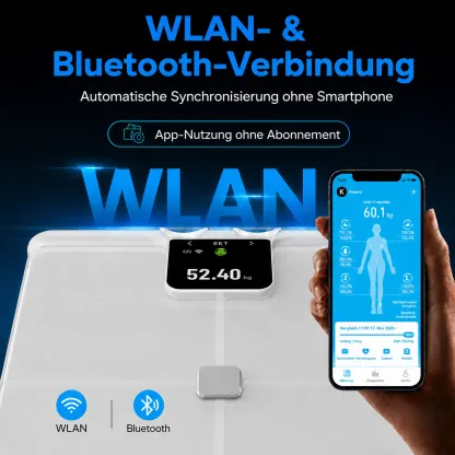 KEEPVA FitScan 8-Elektroden-Körperanalysewaage mit Doppelfrequenz
