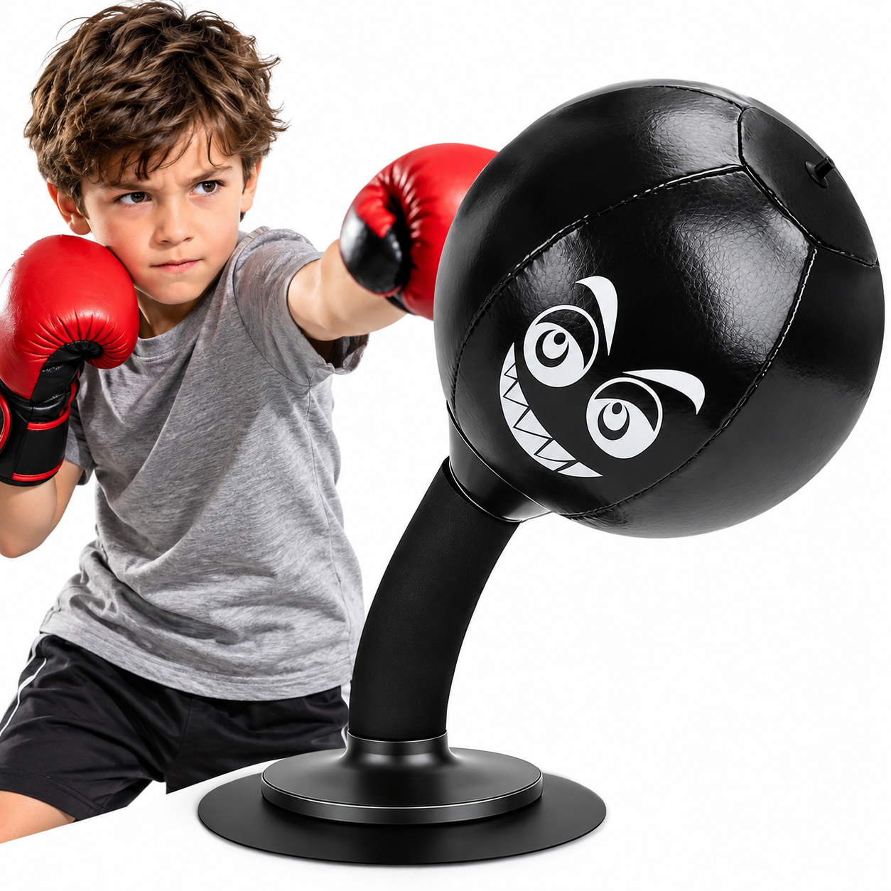 Desktop Punching Bag for Stress Relief , Portable Tabletop Design, Strong Suction Cup Tabletop Boxing Ball For All Ages, Suitable for Office or Home