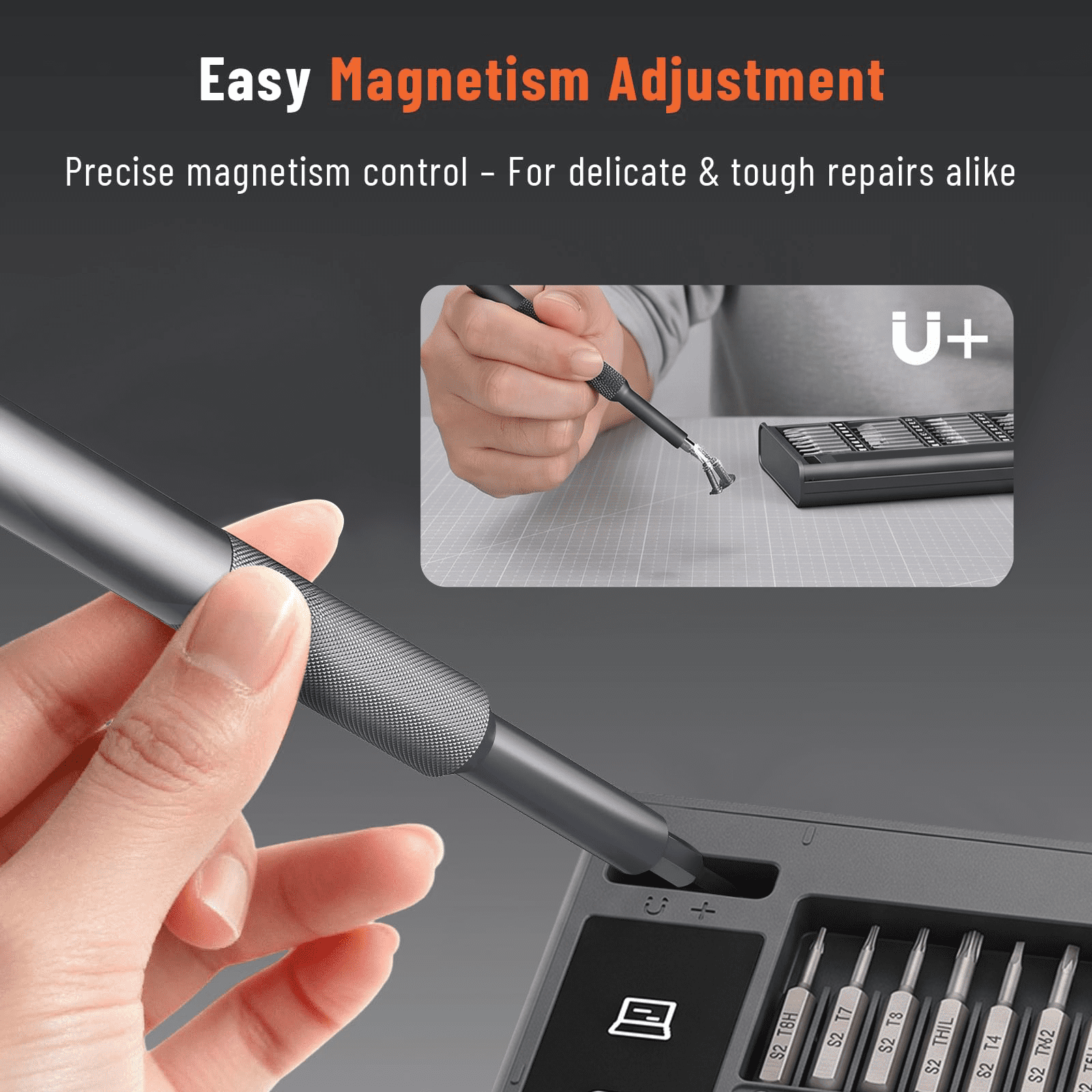 MQHOOB 68‑in‑1 Precision Screwdriver Set, Mini Manual Repair Screwdriver Kit with Magnetic Bits, for Phone, Camera, Laptop, Game Console & Electronics