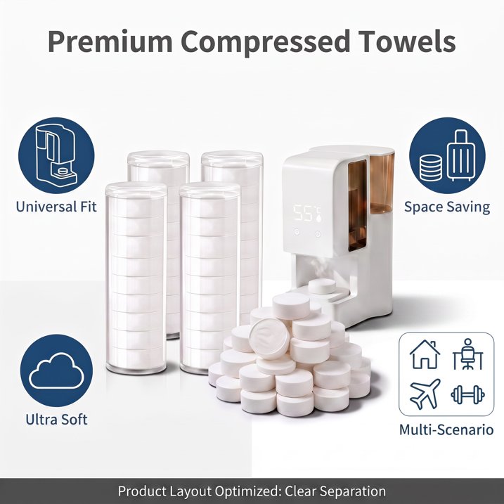 MQAAUP Hot Face Towel Dispenser, Automatic Towel Heater Machine, Portable Towel Warmer, 5‑10s Fast Heating 55°C Constant Temp, 500ml Water Tank with 2 Rolls of Towels for Spa Bath Household Use
