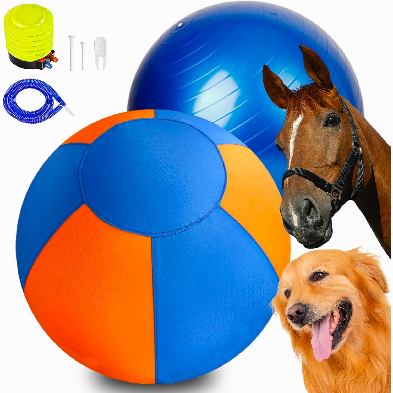 MQAAUP Herding Ball for Large Dogs, 18'' Upgraded Chew-Resistant Double-Layer Jolly Ball for Dogs,Dog Training Toy for Collie, Australian Shepherd, and All Herding Breeds