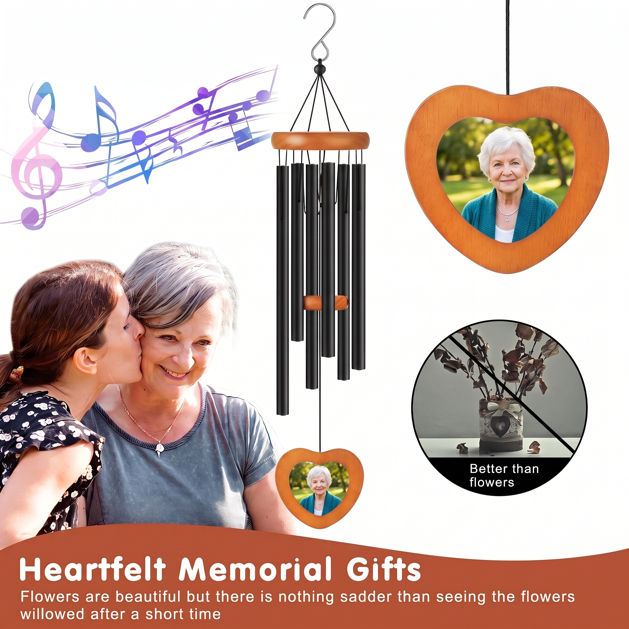 MQAAUP Dog Memorial Gifts, 24-inch Pet Memorial Wind Chime, Condolence Gift for the Loss of a Beloved Dog, Pet Memorial and Remembrance Gifts, Keepsakes to Honor a Loved One