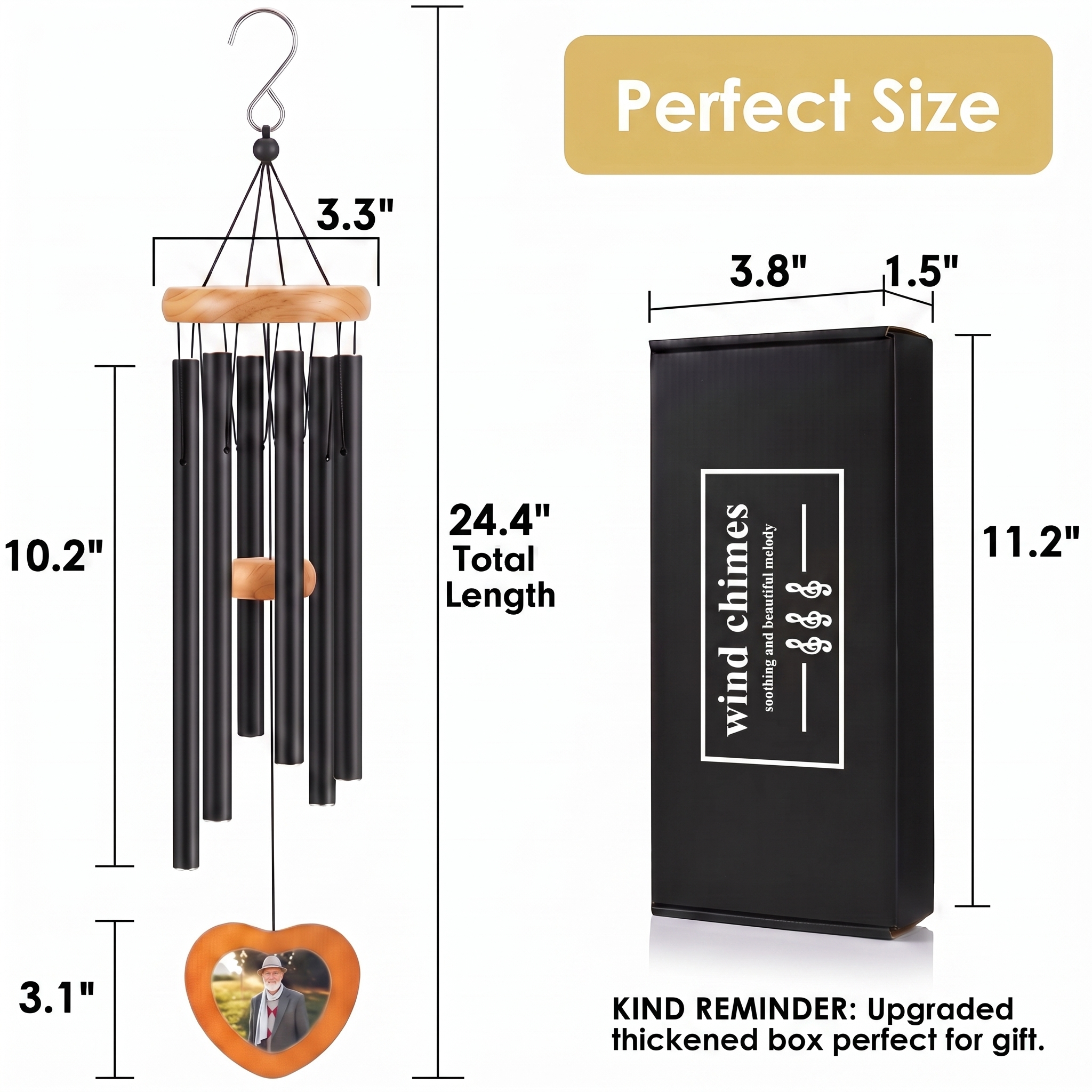 MQAAUP Dog Memorial Gifts, 24-inch Pet Memorial Wind Chime, Condolence Gift for the Loss of a Beloved Dog, Pet Memorial and Remembrance Gifts, Keepsakes to Honor a Loved One