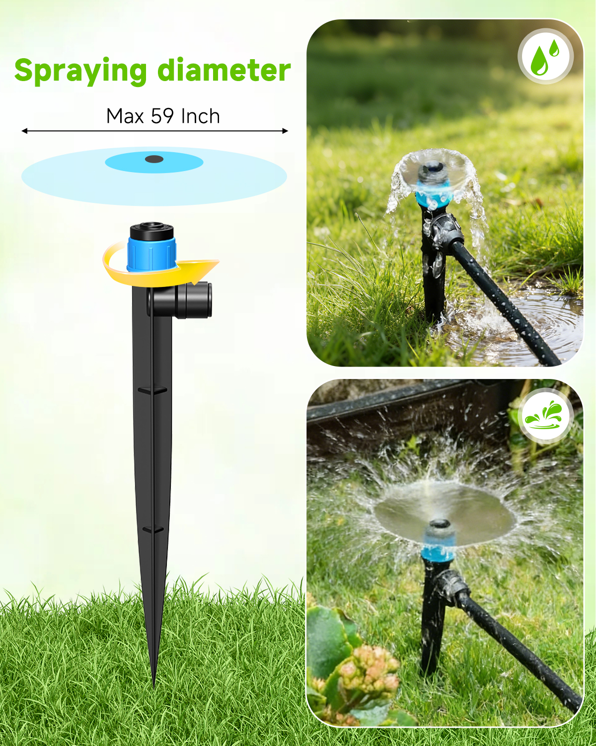 MQJIAZHI 246FT Drip Irrigation System with LCD Timer, Automatic Watering System Kits,1/2 Inch Hose 1/4 Inch Distribution Tubing 3 Sprayer Types, for Garden, Greenhouse, Garden, Lawn