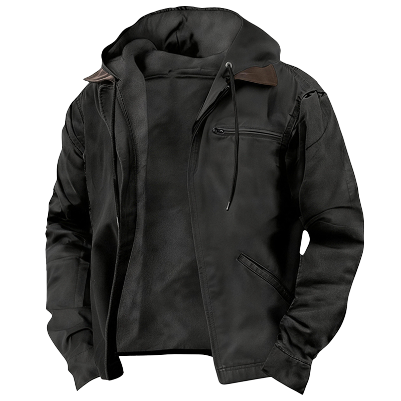 Men’s Vintage Cashmere-Lined Hooded Jacket